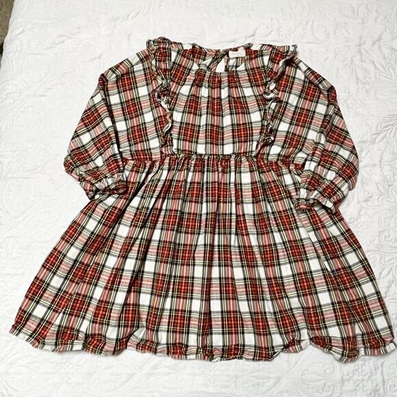 Crewcuts Snowy Stewart Tartan Plaid Dress Size 7 - Picture 3 of 6